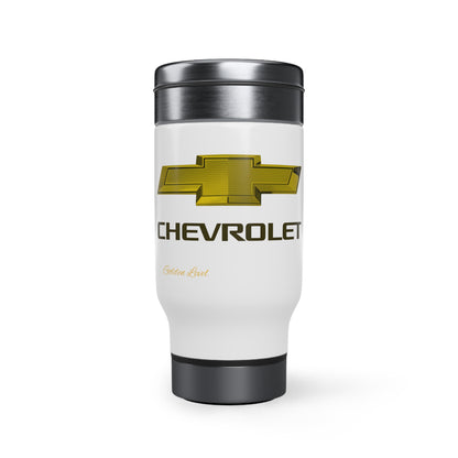 Stainless Steel Travel Mug with Handle, 14oz (chevrolet)