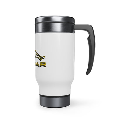 Stainless Steel Travel Mug with Handle, 14oz (Jaguar)