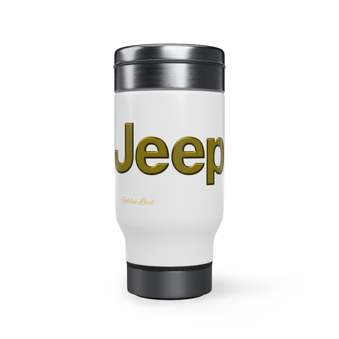 Stainless Steel Travel Mug with Handle, 14oz (Jeep)