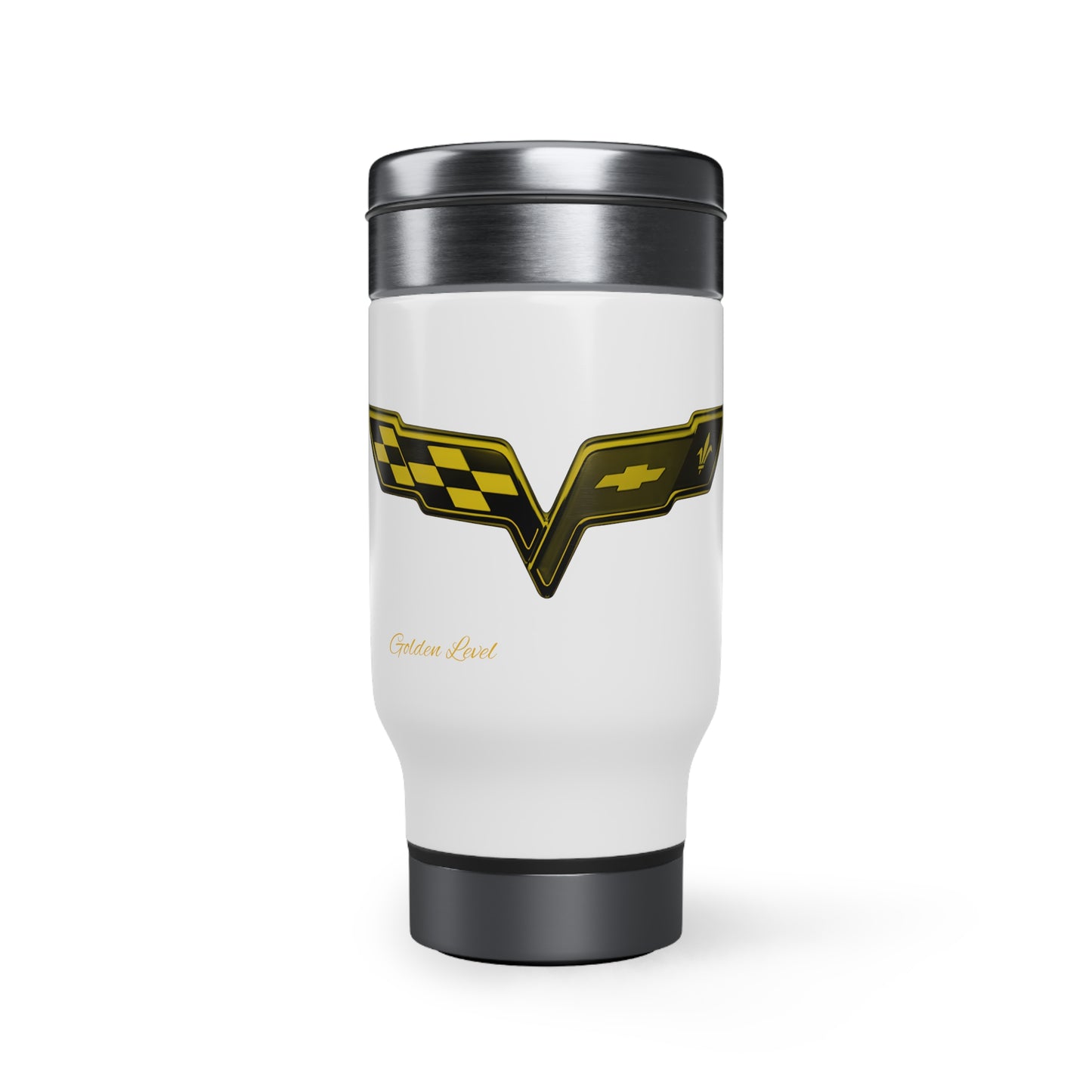 Stainless Steel Travel Mug with Handle, 14oz (corvette)