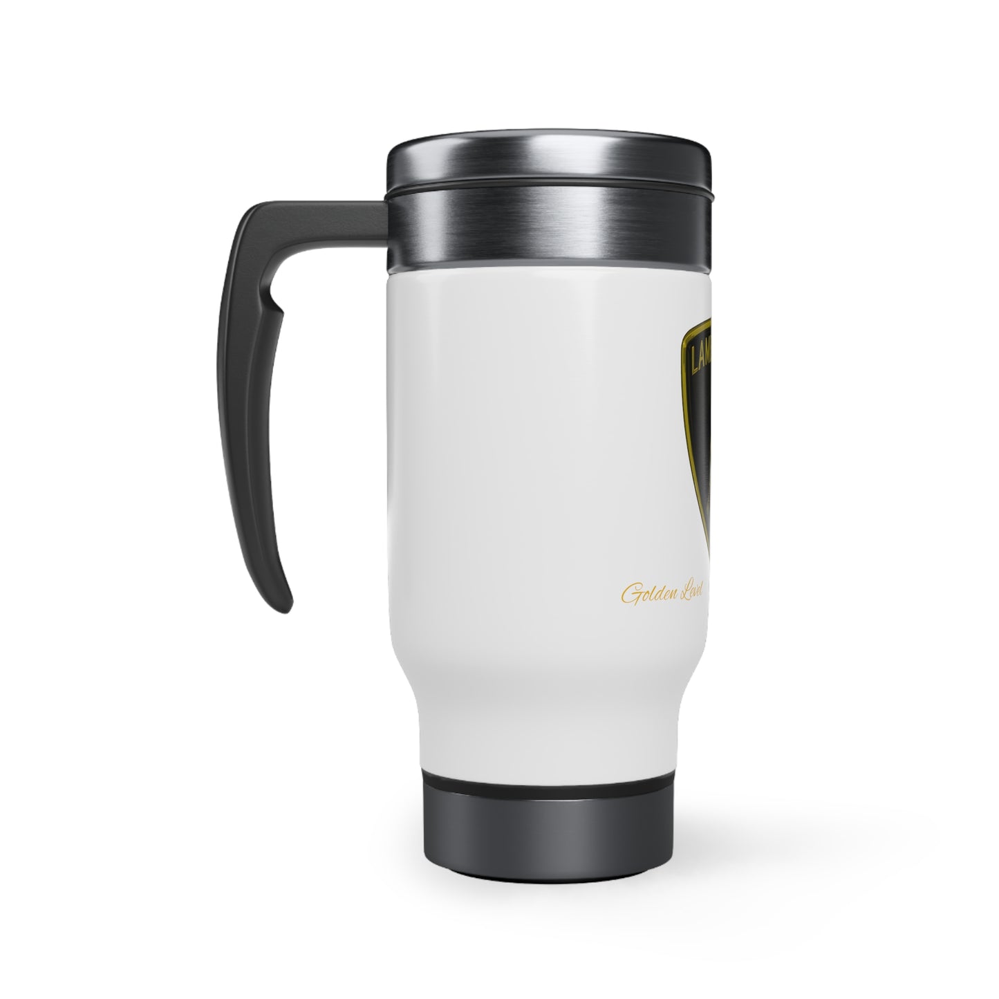 Stainless Steel Travel Mug with Handle, 14oz (Lamborghini)