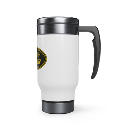 Stainless Steel Travel Mug with Handle, 14oz (Land rover)