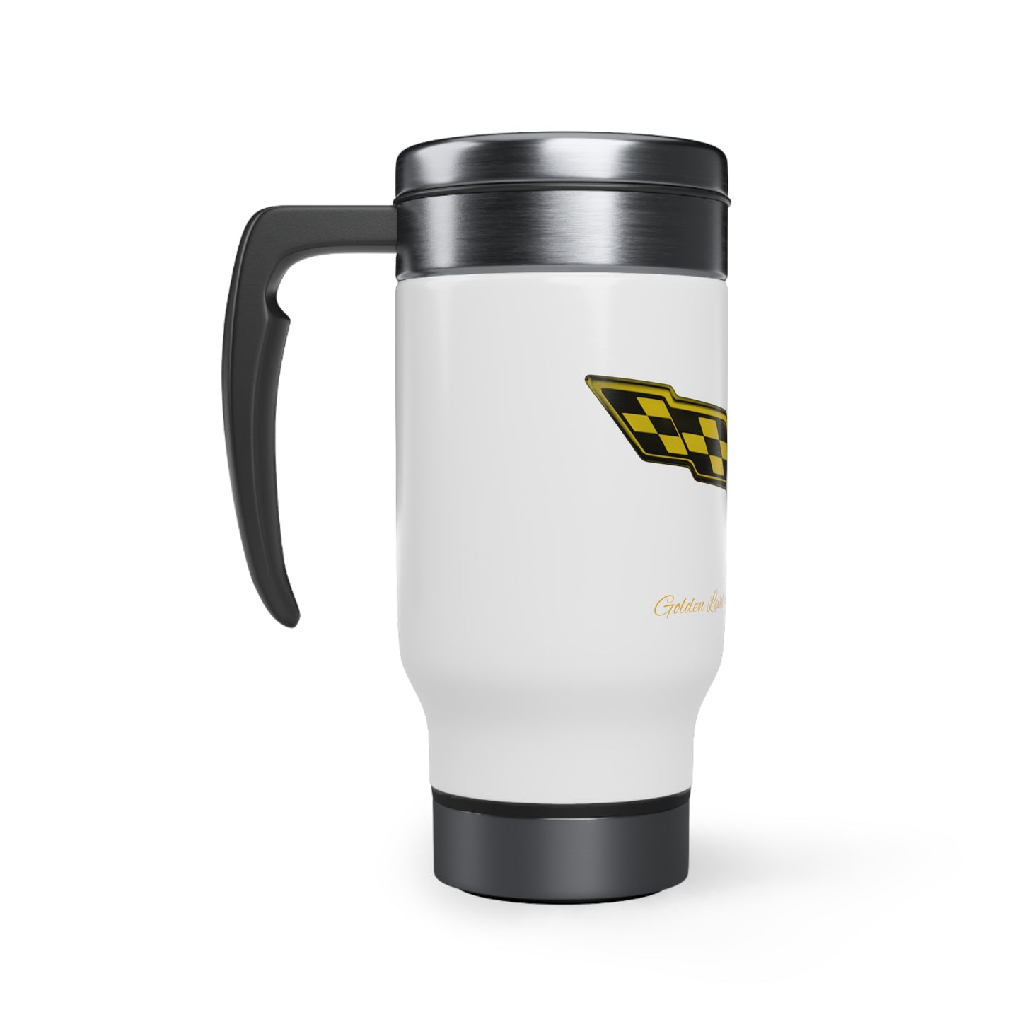 Stainless Steel Travel Mug with Handle, 14oz (corvette)