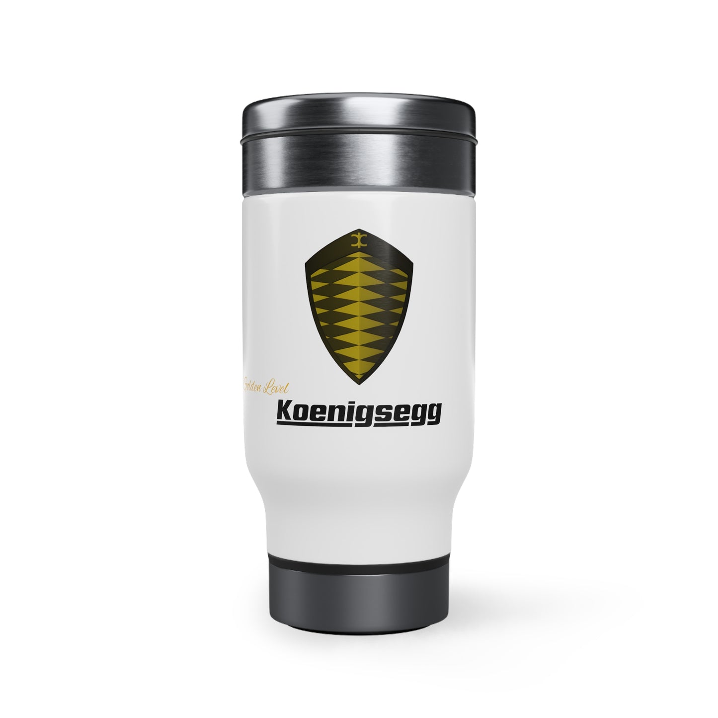 Stainless Steel Travel Mug with Handle, 14oz (Koenigsegg)