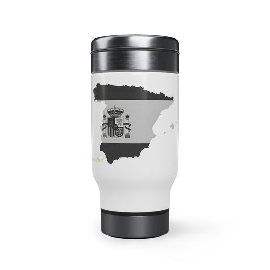 Stainless Steel Travel Mug with Handle, 14oz(spanish)