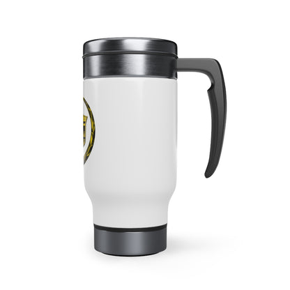 Stainless Steel Travel Mug with Handle, 14oz (cadillac)