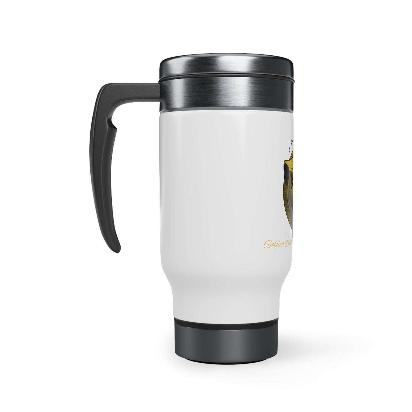 Stainless Steel Travel Mug with Handle, 14oz (Jaguar)