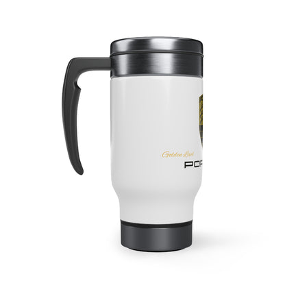 Stainless Steel Travel Mug with Handle, 14oz (Porsche)