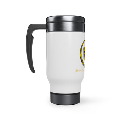 Stainless Steel Travel Mug with Handle, 14oz (cadillac)