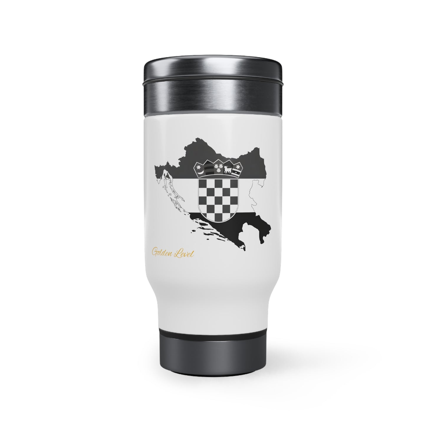 Stainless Steel Travel Mug with Handle (Croatia)