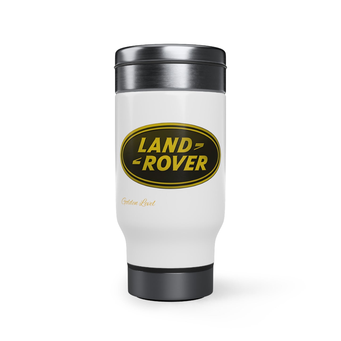 Stainless Steel Travel Mug with Handle, 14oz (Land rover)