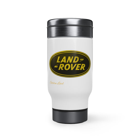 Stainless Steel Travel Mug with Handle, 14oz (Land rover)