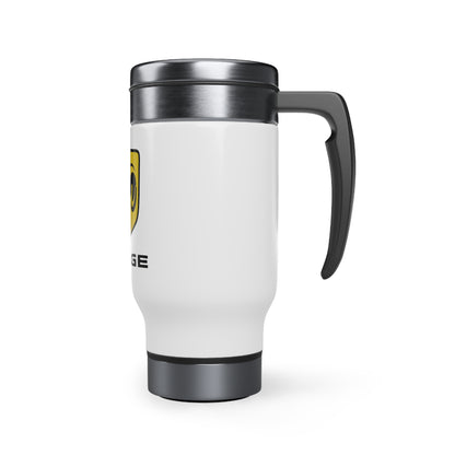 Stainless Steel Travel Mug with Handle, 14oz (Dodge)