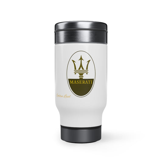 Stainless Steel Travel Mug with Handle, 14oz (Maserati)