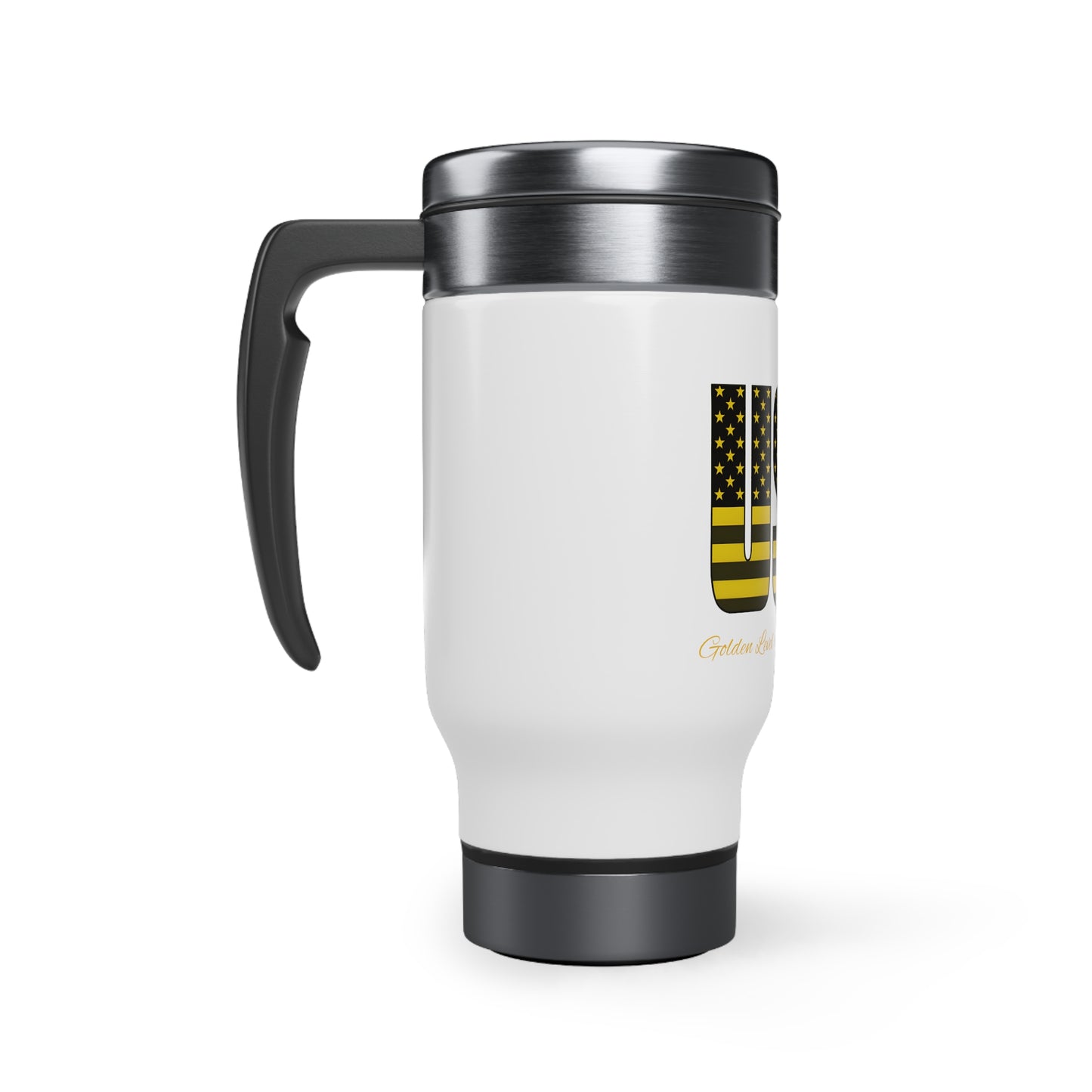 Stainless Steel Travel Mug with Handle, 14oz (USA)