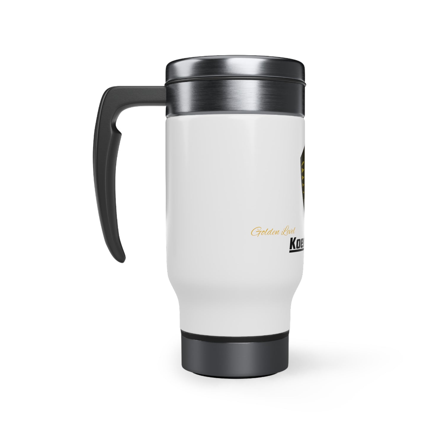 Stainless Steel Travel Mug with Handle, 14oz (Koenigsegg)