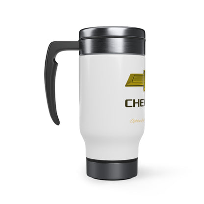 Stainless Steel Travel Mug with Handle, 14oz (chevrolet)