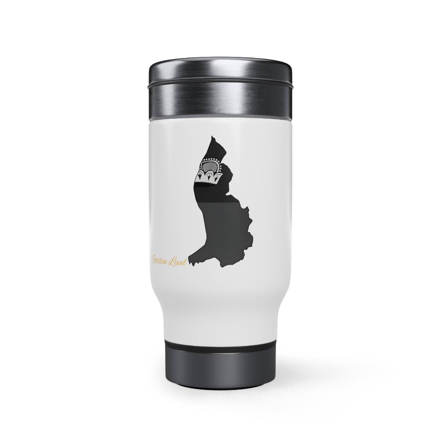 Stainless Steel Travel Mug with Handle, 14oz (Liechtenstein)