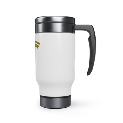 Stainless Steel Travel Mug with Handle, 14oz (Tesla)