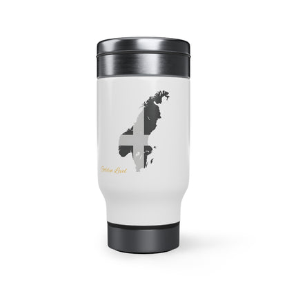 Stainless Steel Travel Mug with Handle, 14oz (Sweden)