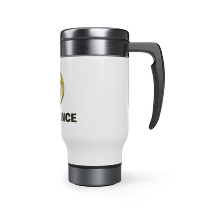 Stainless Steel Travel Mug with Handle, 14oz (Brillance)